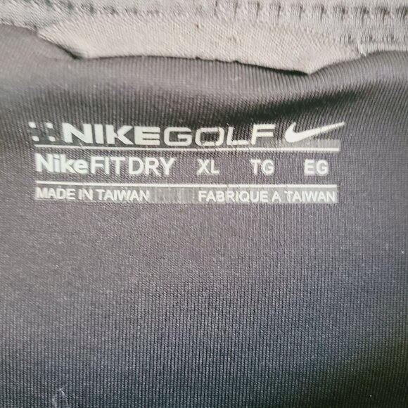 Nike Golf Fit Dry Mens XL Long Sleeve Gray Textured Shirt - Picture 3 of 12